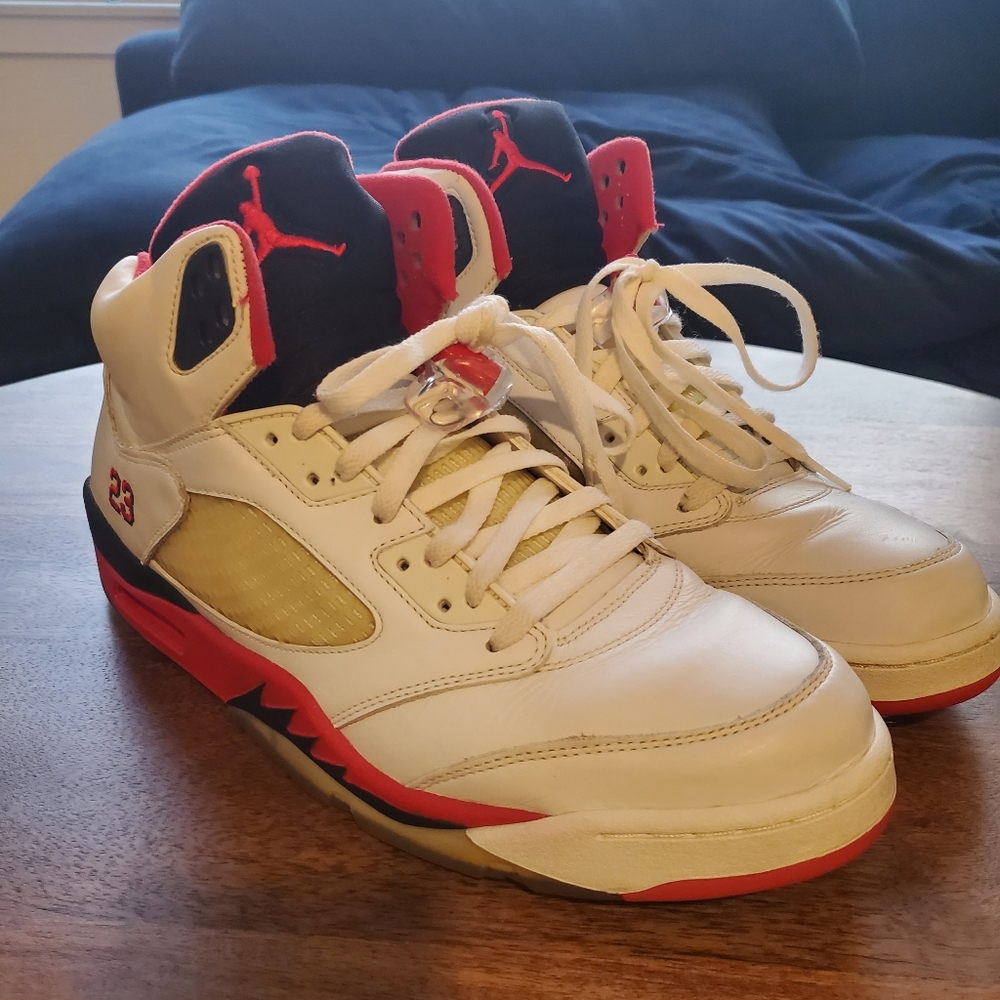 Jordan retro 5 fire red 2006